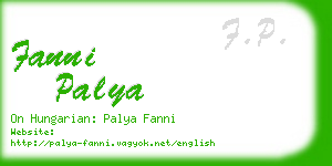 fanni palya business card